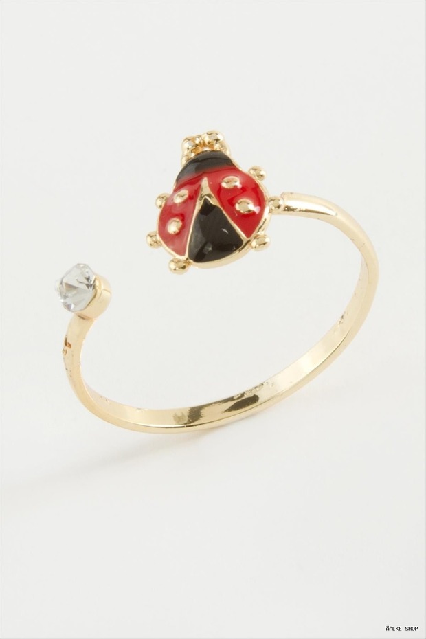 Ilkestor Ladybug Enamel Stone (204835) Ring Yellow