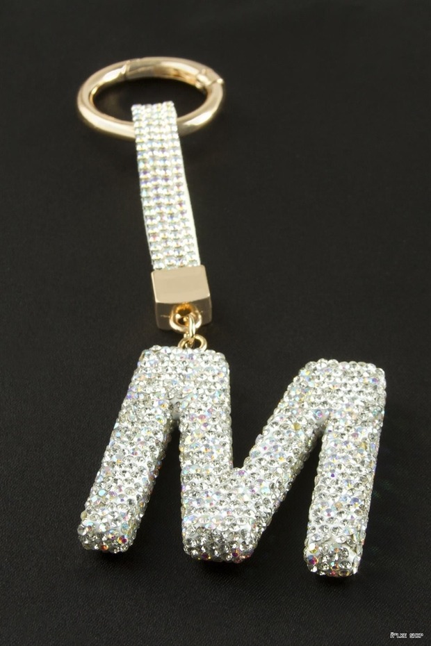 Ilkestor Lettered Savaroski Stone (232240) Keychain m
