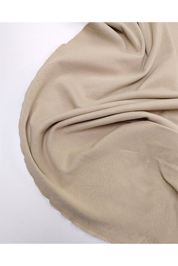 Thin, Flexible, Soft Baby Interlock Ribbed Fabric in a Mixed Green and Beige Color for Cuffs & Collars.