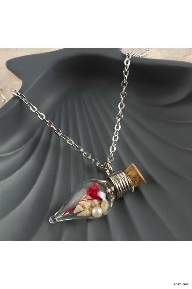 Ilkestor Flower Fanus Live Necklace (233244) Silver Color