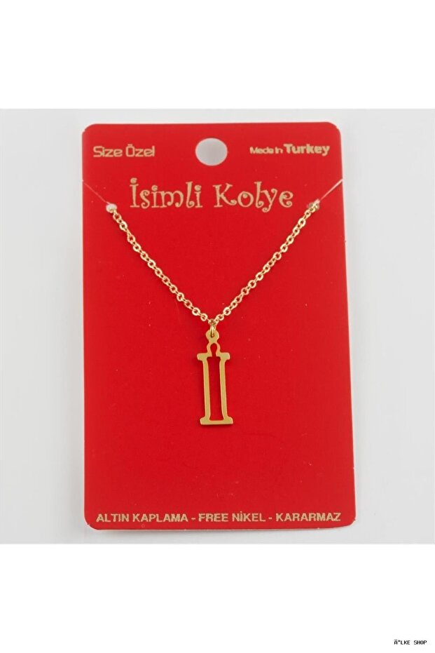 Ilkestor Solid Brass Letter Pendant (234502) Necklace İ