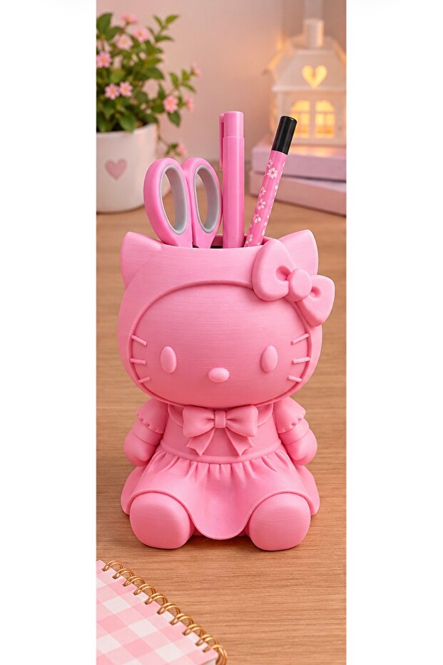 Pen holder, pencil case with figure design, 3d decor.