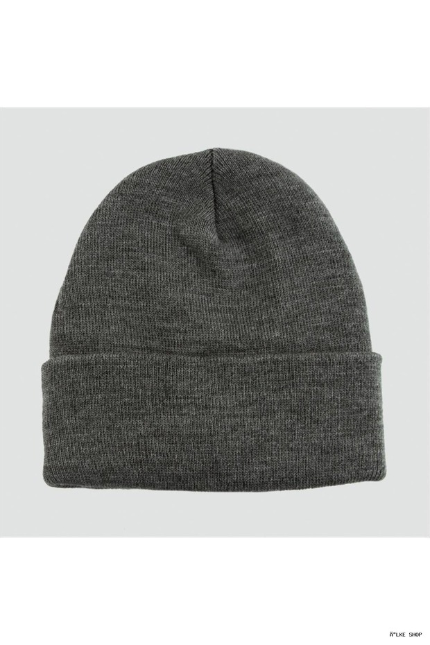 Ilkestor Double Layer 1St Quality Colored Beanie - Beanie Gloves (141544) - Gray