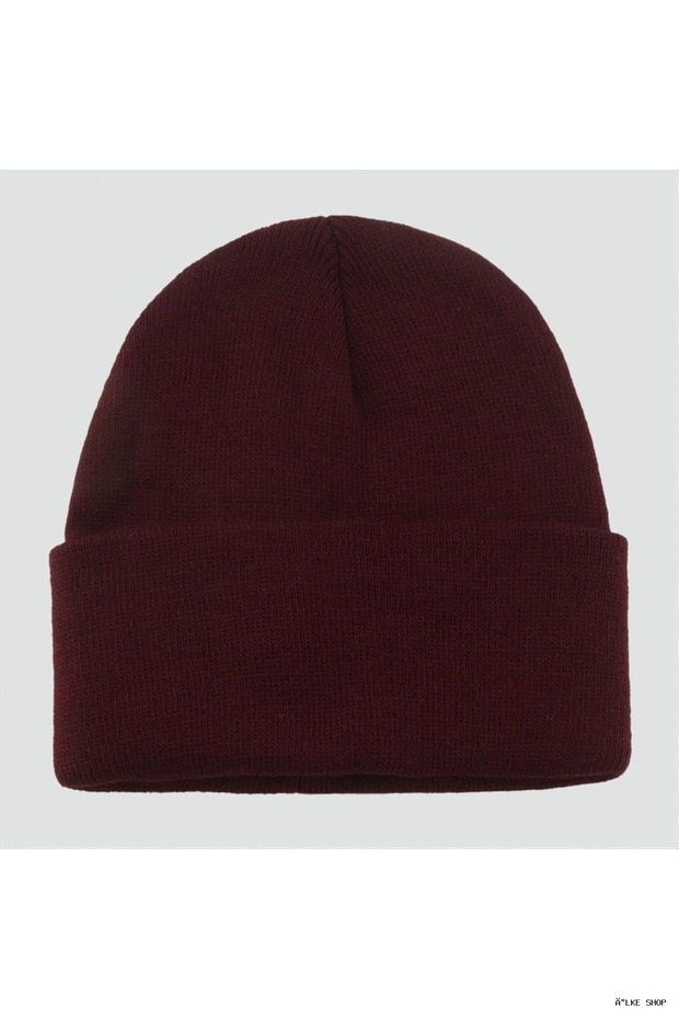 Ilkestor Double Layer 1St Quality Colorful Beanie - Beanie Gloves - (31717) Cherry Rot