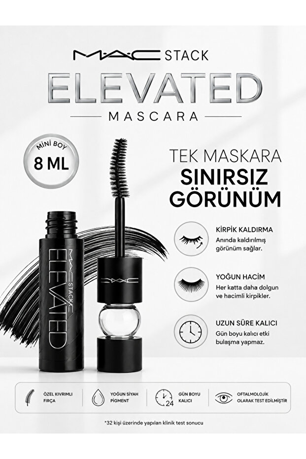 Macstack Elevated 8 ml Mascara – Special Formula That Adds Volume and Fullness to Eyelashes