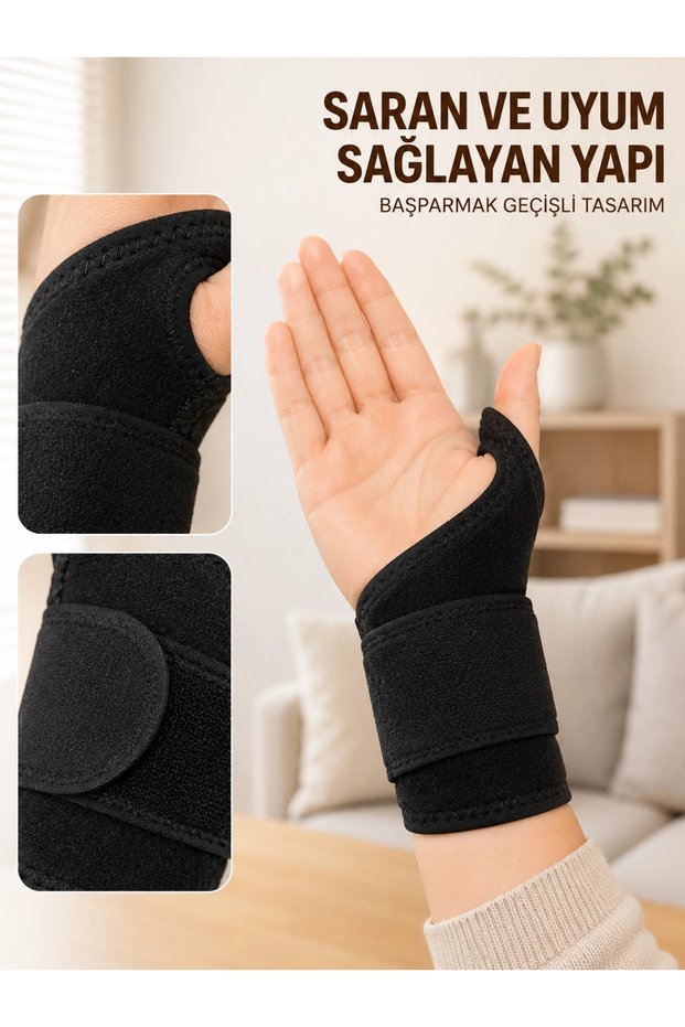 Adjustable Hand Wrist Bandage Thumb-Through-Wrist Support for Daily and Sports Use