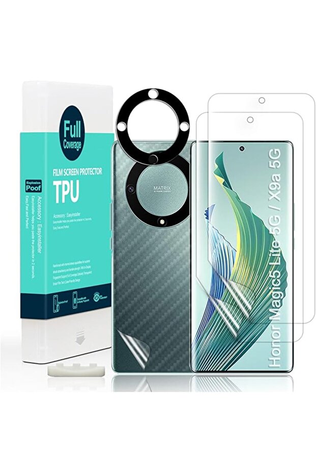 قطعتان من واقي الشاشة لهاتف Honor X9a 5G/Honor Magic 5 Lite 5G 6.67 بوصة، طبقة مرنة من مادة TPU، مع 1 قطعة