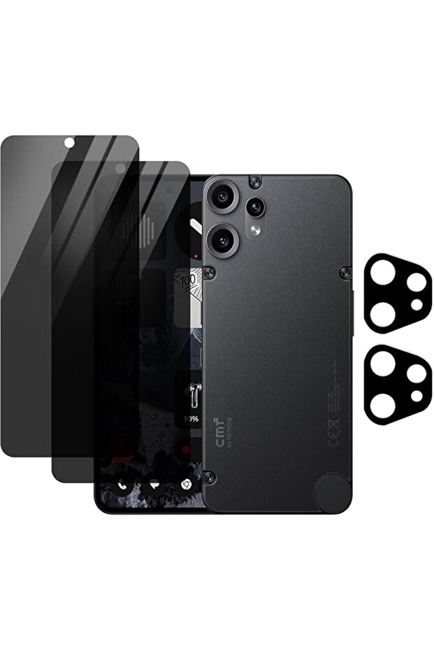 (2+2 قطعة) واقي شاشة خصوصية QIXUZENI متوافق مع هاتف Nothing CMF Phone 2 Pro مع حماية لعدسة الكاميرا