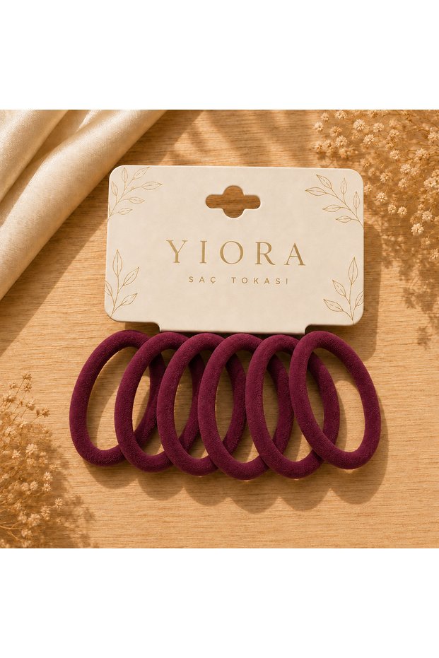 Set of 6 Soft Hair Elastics – Strong Hold That Doesn'T Leave Marks, Break or Hurt Hair