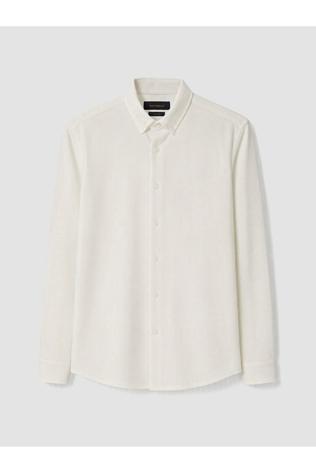 Vizyon New Season White Slim Fit Men's Shirt