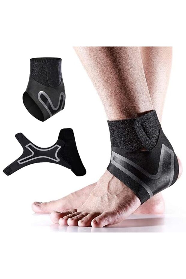 MuSylonz Adjustable Ankle Support Brace, Breathable Neoprene Sleeve with Adjustable strap for Men &