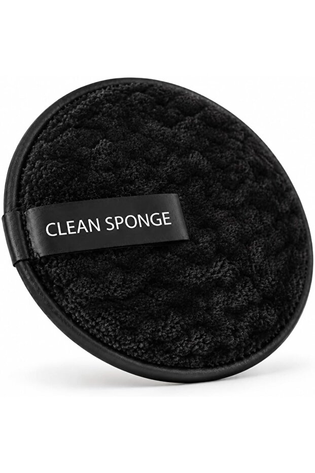 Trio Clean Sponge Makeup Remover Pad black Cotton Reusable, Soft Texture