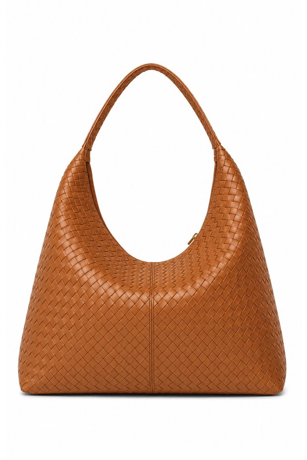 Tan Color Large Size Women's Shoulder Bag