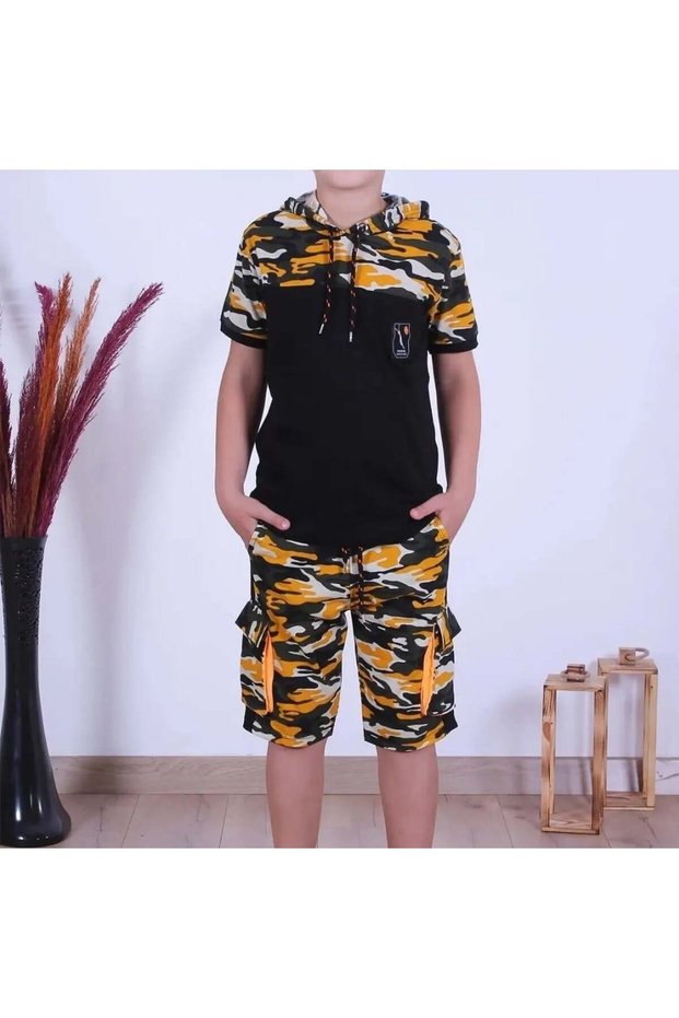 Camouflage patterned boy's suit