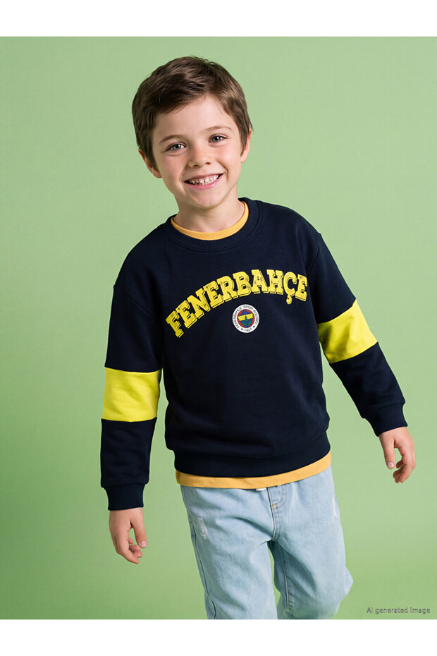 Fenerbahçe Printed Boys' Thick Sweatshirt