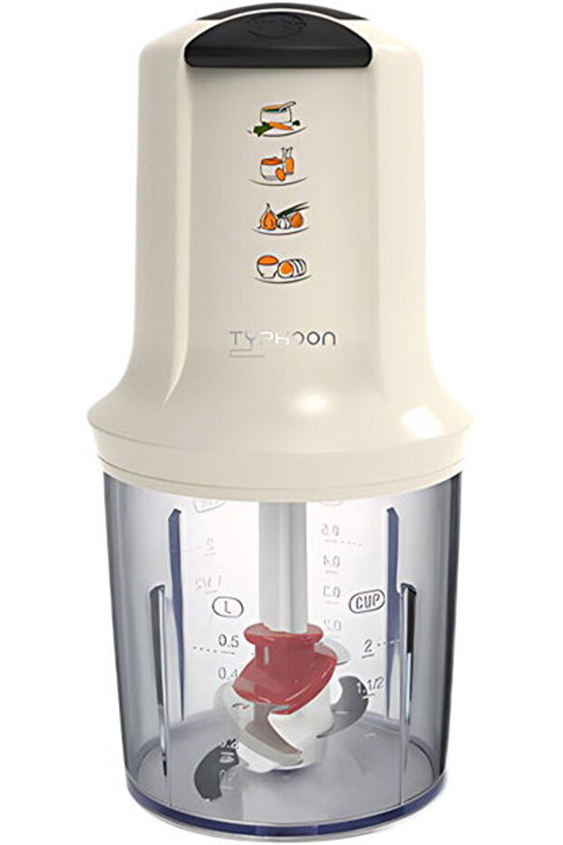قطاعة الخضروات TY-02-005 W، 300 واط، 0.5 لتر - أبيض شفاف