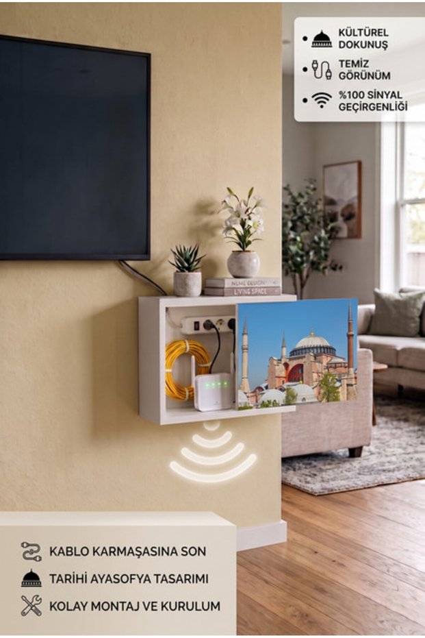 Decorative Sliding Wooden Wifi Box Socket Fuse Box Storage Wall Type Modem Cable Hiding
