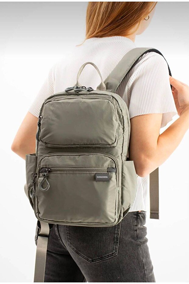 Unisex Parachute Fabric Water Resistant Multi-Compartment Backpack