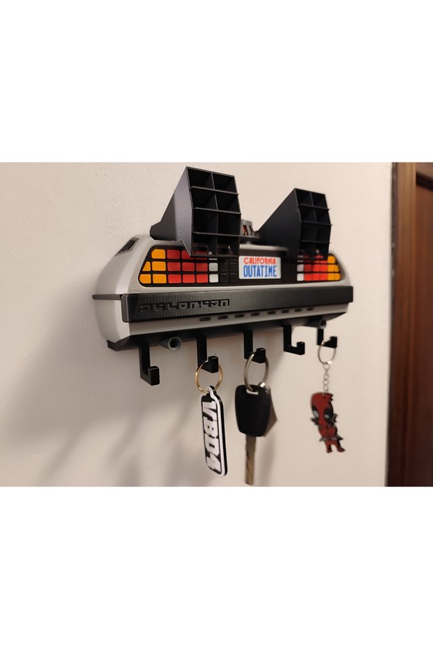 Back to the Future Delorean Wall-Mounted Keychain – Nostalgic & Iconic Decorative Key Hanger