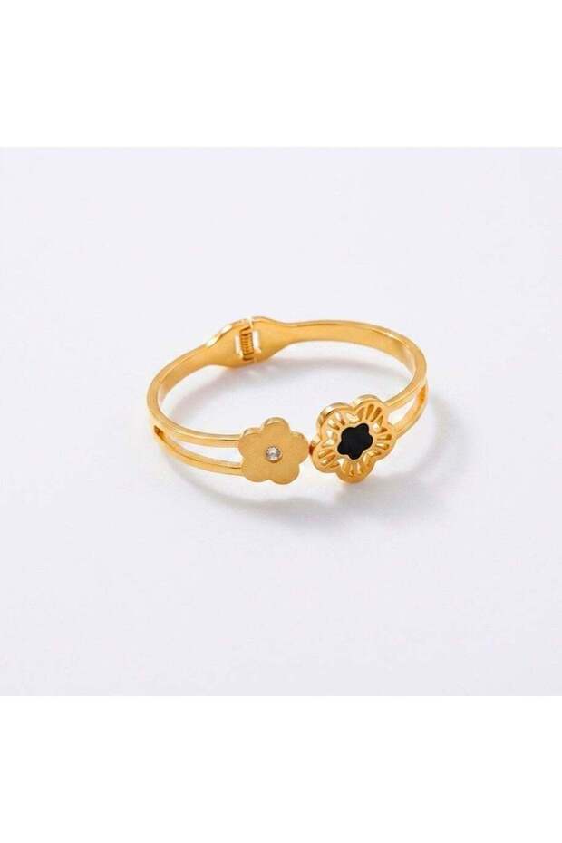 Golden Bloom Floral Bangle Kids Bangle Size 2.2 – 18K Gold Plated Stainless Steel, PVD Coated & Tarnish Resistant