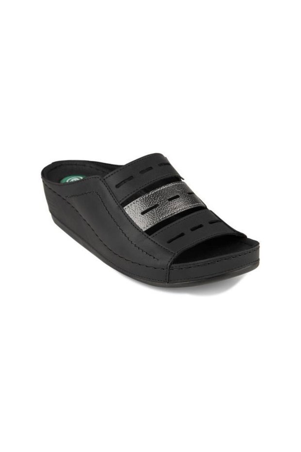 Upeo 36210-135 Women's Slippers with Heel and Gel-Cushioned Anatomical Insole, Black, Sizes 36–40