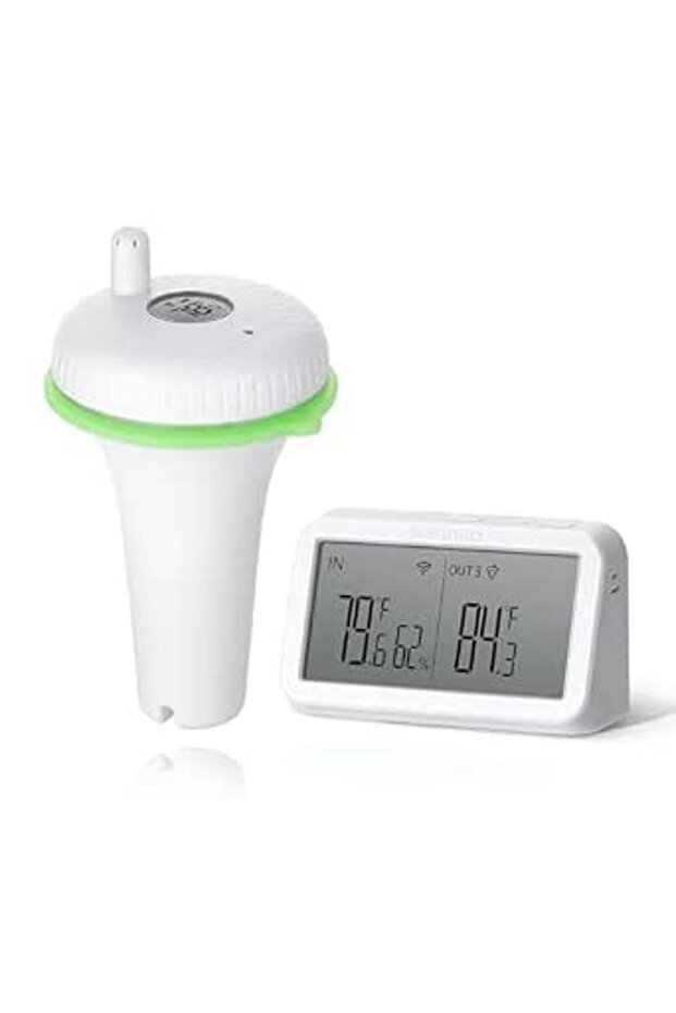 مجموعة مقياس حرارة عائم للمسبح من INKBIRD IBS-P02R، مقياس حرارة لاسلكي للمسبح مع قياس درجة الحرارة الداخلية