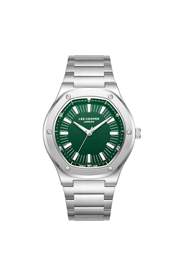 Steel Case and Strap Green Dial Men's Wristwatch 2 Years Warranty Original