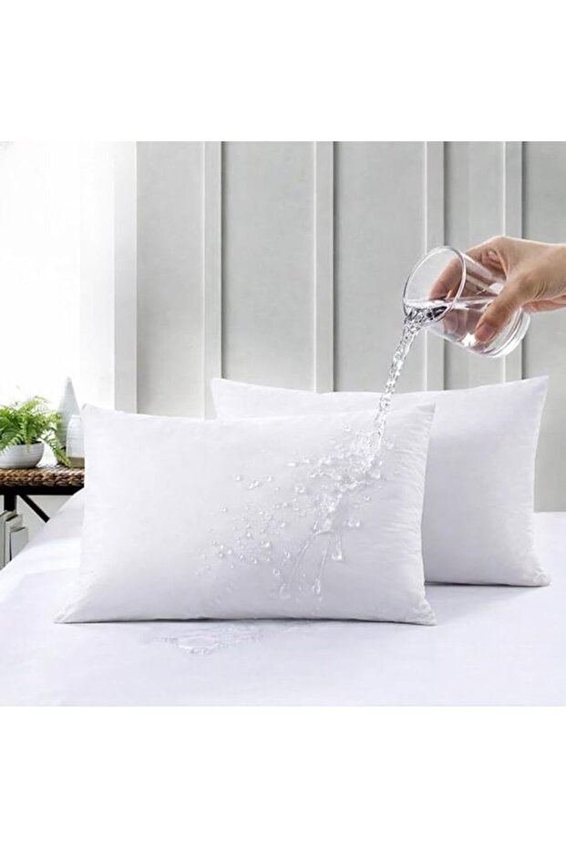 واقي وسادة مقاوم للماء من فيوليت، طقم من قطعتين (الحجم: 50×75 سم)، تصميم إغلاق بغطاء قلاب، عالي الجودة