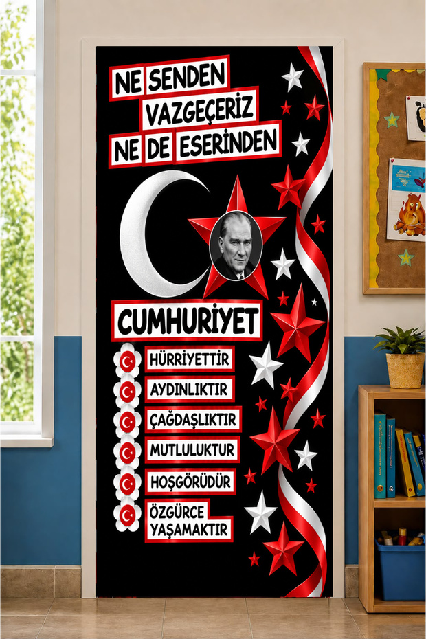 Elastic School Classroom Door Decorations, October 29Th Republic Day, Fabric Door Decorations, Classroom Door, School Event Door Decorations