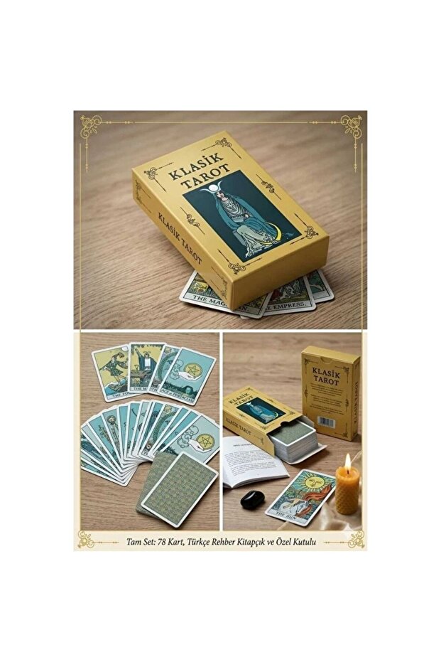 Classic Tarot Deck - Tarot Set with Turkish Guidebook 78 Cards - Based on the Rider Waite