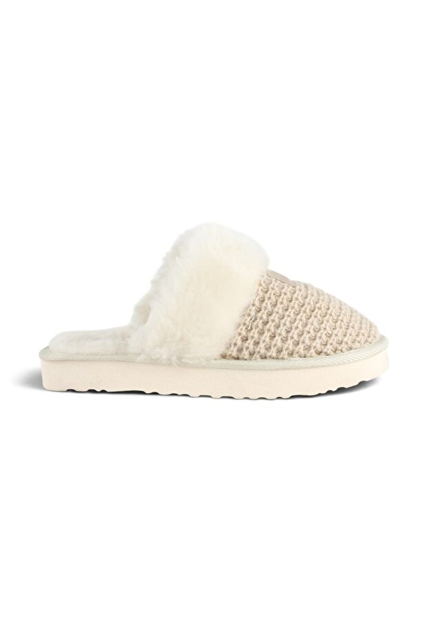 Huggy Plush Knitted Women's Slippers