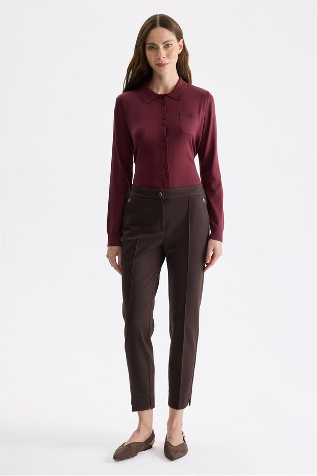 Slim Fit Slit Trousers