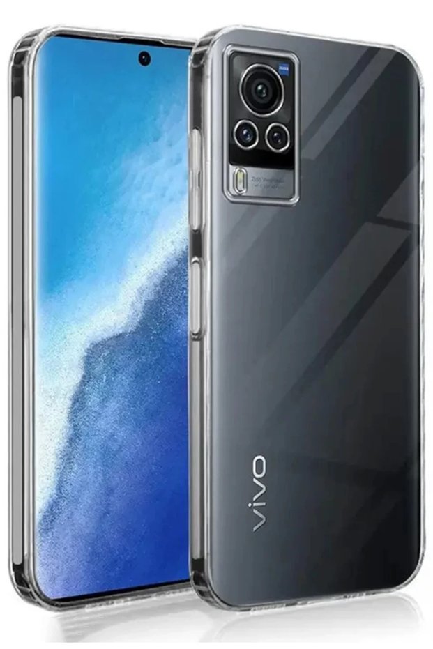 حافظة متوافقة مع هاتف Vivo V30 5G من السيليكون الشفاف الفاخر