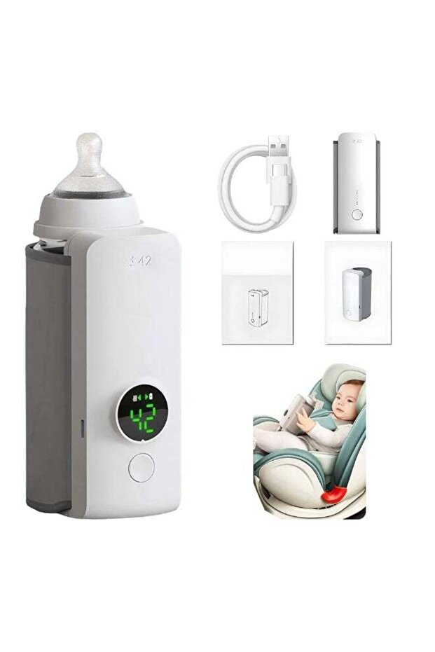 Portable Travel Bottle Warmer with Quick Heat & Digital Temperature Readout