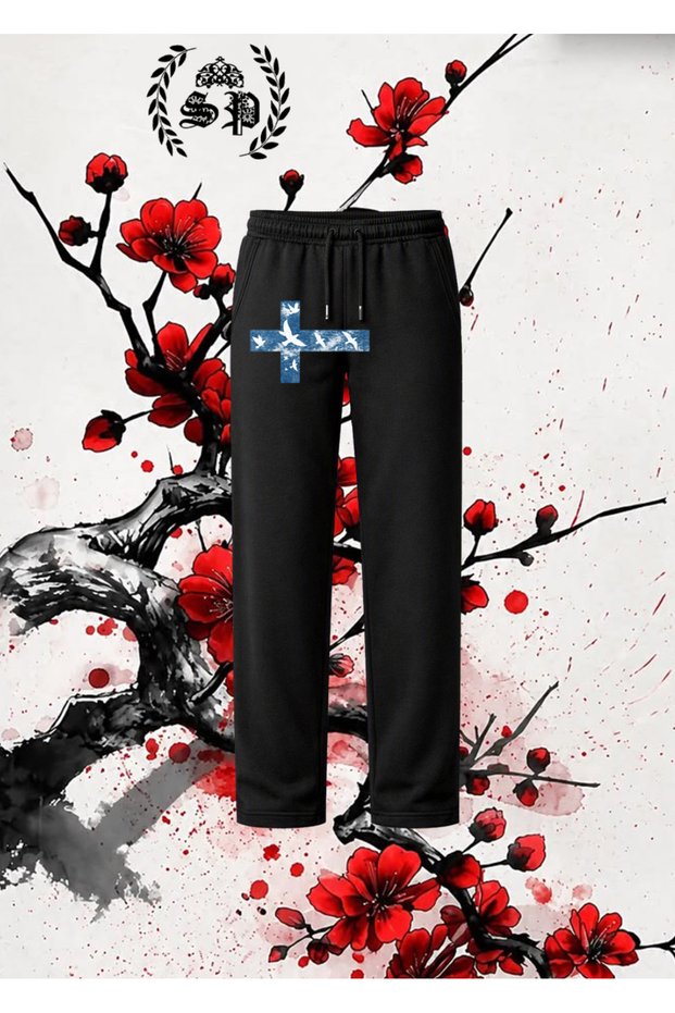Supertee Design Shadow Sweatpants Harajuka Printed Bottom Sweatpants Series