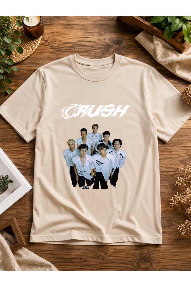 Unisex Regular Fit Crush Arda Efe Mi̇lan Mi̇raç Bariş Oğuzhan Batu Special Design Printed Cotton Combed T-Shirt Tshirt