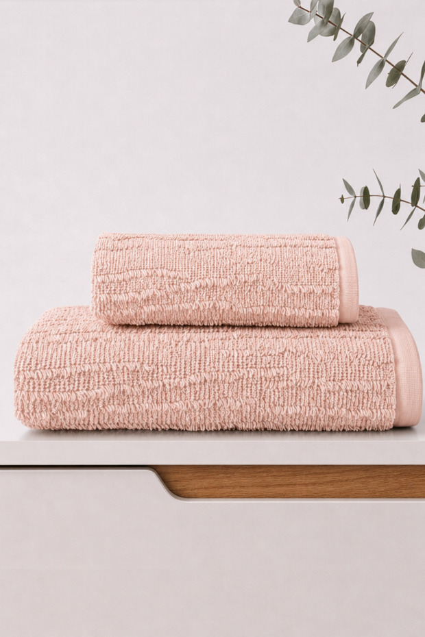Grace 2-Piece Bath Towel Set (1 Piece 50X100Cm & 1 Piece 70X140Cm) -890Gr Premium Towel Set, Soft, Absorbent and Durable