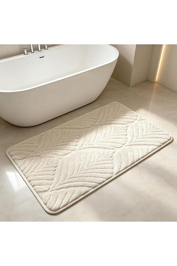 Soft Microfiber Bathroom Rug Super Absorbent Quick Drying Machine Washable Bath Mat for Bathroom Floor