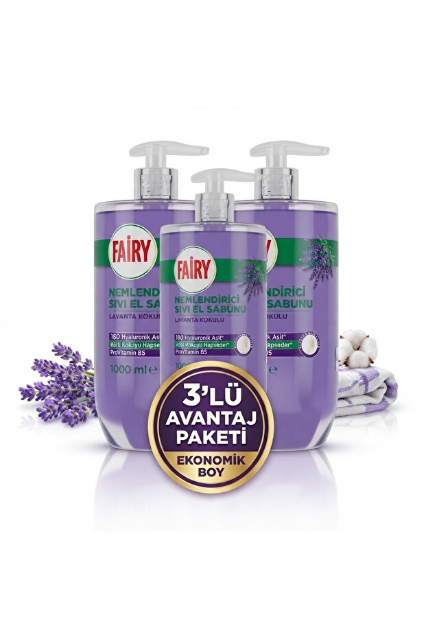 Liquid Hand Soap Lavender Scented 3X1000 ml