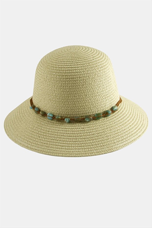 Agate Natural Stone Straw Hat