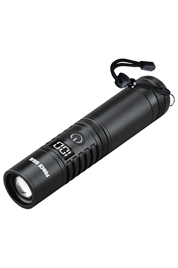 Telescopic Flashlight - 2000 Lumens High Power LED Torch with Adjustable Focus Beam Durable Portable Light for Camping Hiking Outdoor Emergency and Household Use