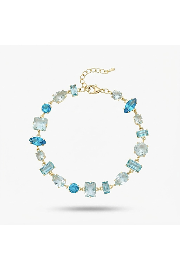 Gold Blue Stone Bracelet