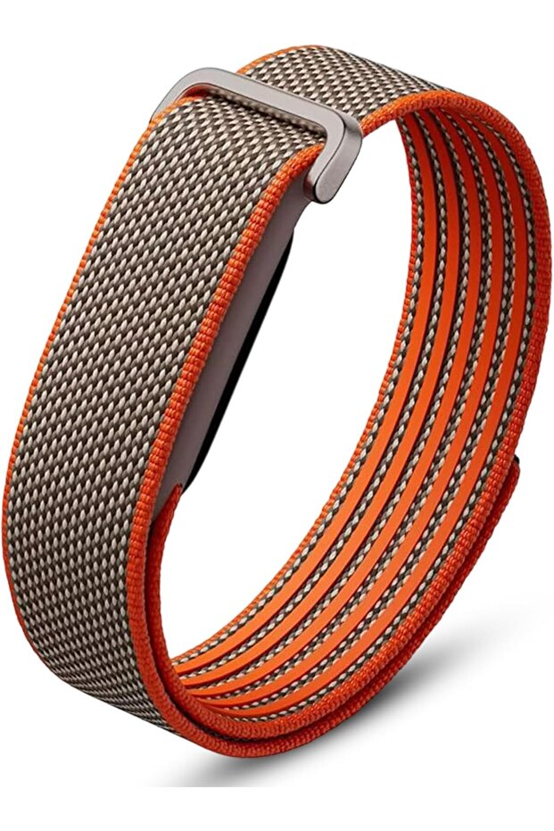Woven Nylon Loop Band Compatible with Google Fitbit Air, Stretchy Breathable Sport Strap, Adjustable Elastic Replacement Wristband with Metal Buckle for Men Women