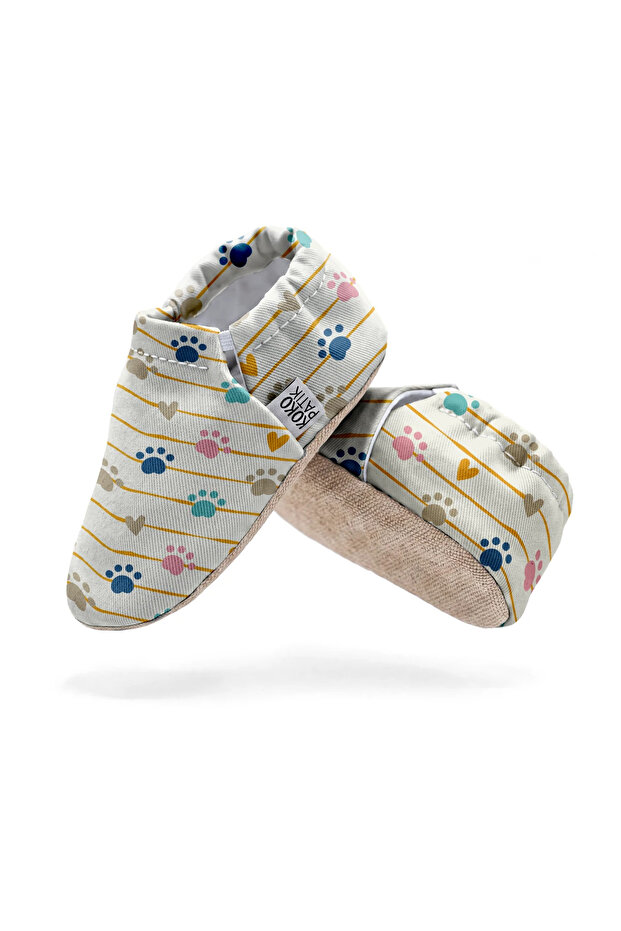 Colorful Paws Patterned Booties | Non-Slip Home & Nursery Booties