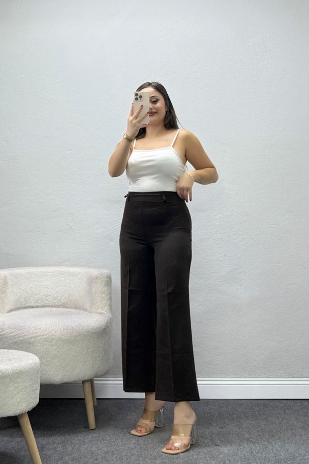 Women's Dabıl High Waist Wide Leg Pants Light Brown