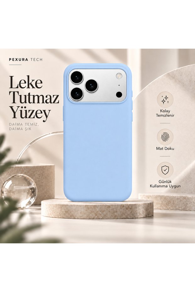iPhone 17 Pro Max Compatible Velvet Inside Stain-Resistant Matte Soft Silicone Launch Case