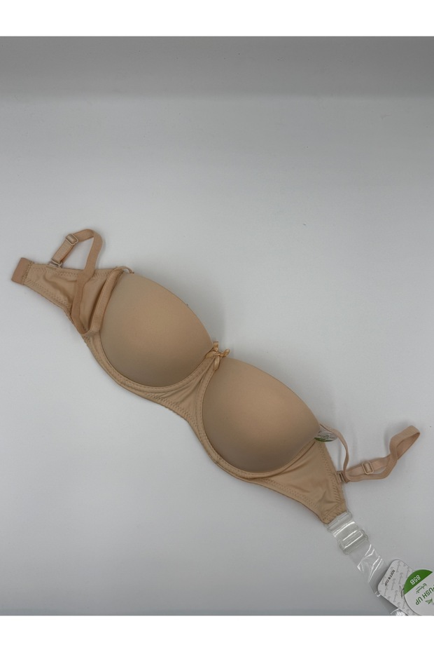 Cream Supportive Push up Underwire Bra - with Nail Polish Gift