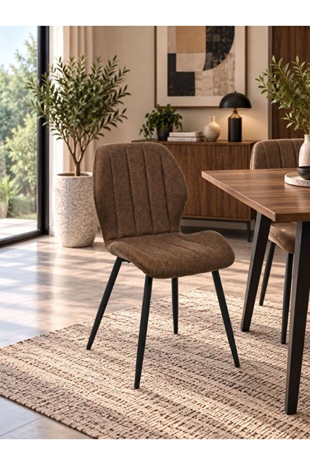 Milano Modern Single Chair- Brown