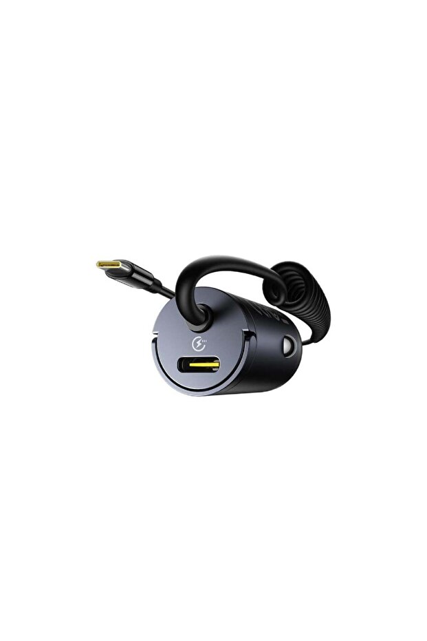 بيسوس شاحن سيارة تايني ستار ميني سريع 30W مدمج بمنفذ USB-C وكابل USB-C إلى USB-C مدمج 1.4m ومدخل 12V
