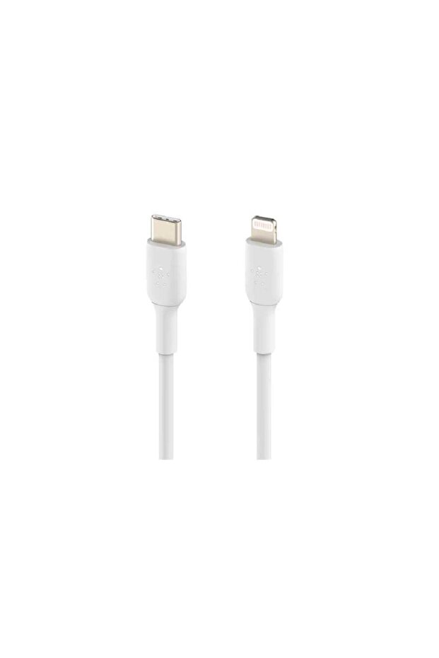 بيلكن كيبل BoostCharge من USB-C إلى Lightning للآيفون والآيباد بطول 2 m أبيض، شحن سريع PD ونقل بيانا